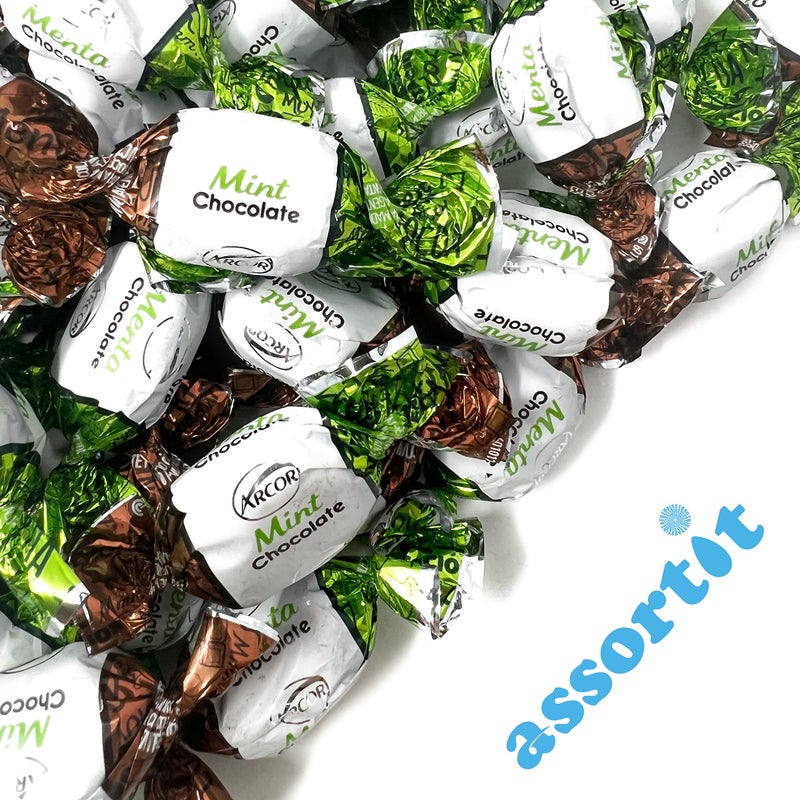 Assortit Chocolate Filled Mints - 3 lbs - Refreshing After Dinner Mint Hard Candies Filled with Chocolates - Bulk American Vintage Candy Assortment - Individually Wrapped, 48 oz. - Image 2